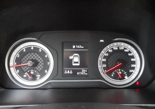 Hyundai i20 cena 51500 przebieg: 81747, rok produkcji 2020 z Pyskowice małe 154